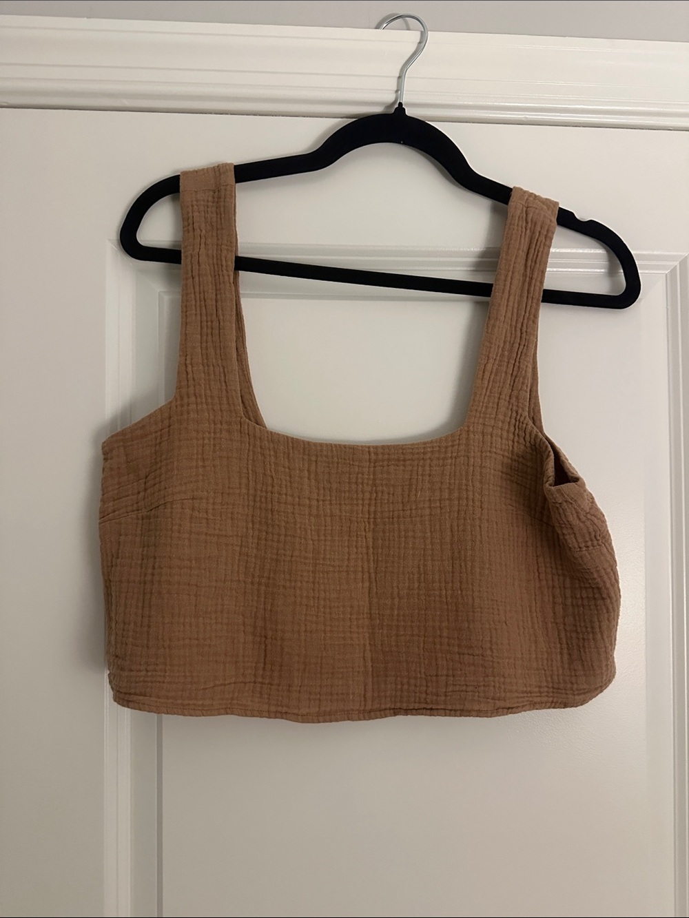 Show Me Your MuMu Camel Square Neck Crop Top